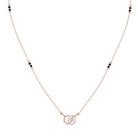 Buy Timeless 18Kt Rose Gold Mangalsutra OTN24V69-D400XDB Online at ORRA.