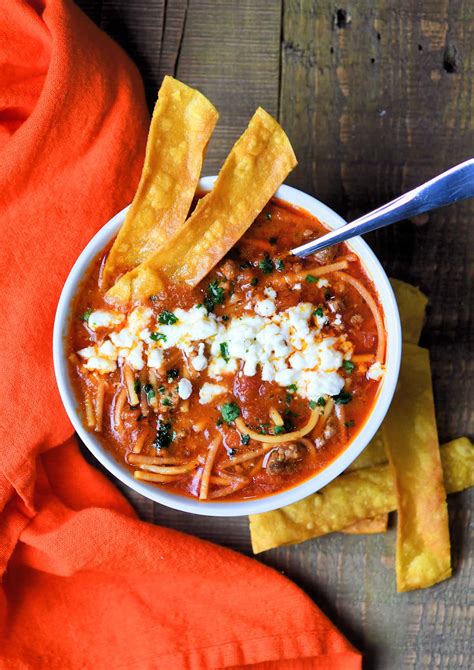 Sopa De Fideo Con Carne Mexican Noodles | 24Bite® Recipes