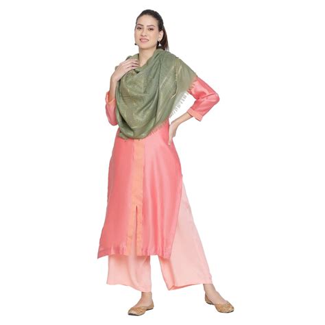 Buy Nagma Woven Design Woolen Stole Online | Shingora