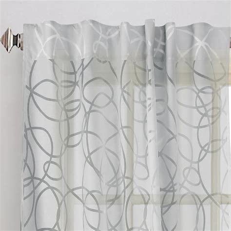Buy Corsica Burnout Set of 2 Hidden Loop Sheer Door Curtains from ...