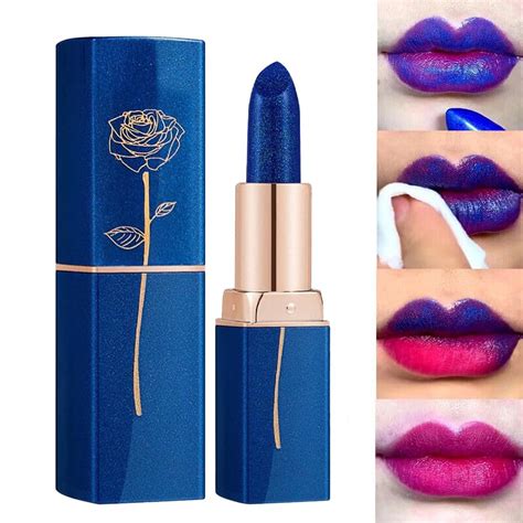 Buy SELLERFLOR Blue Glossy Lipstick That Turns Pink, Magic Lipstick ...