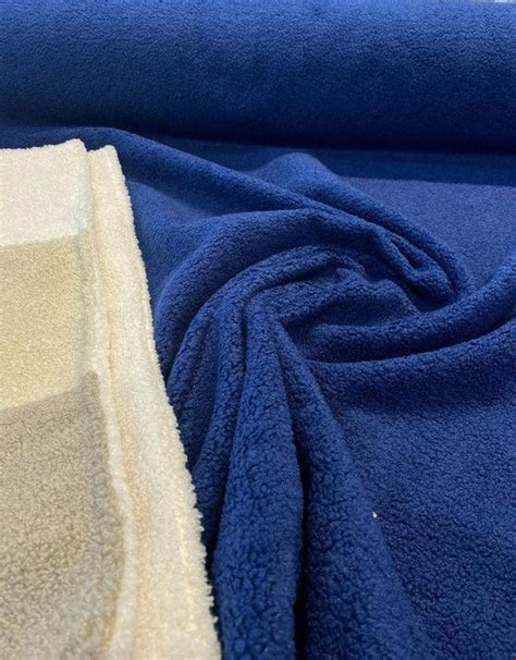 Soft Boucle Fabric In Blue Color – WoodenTwist