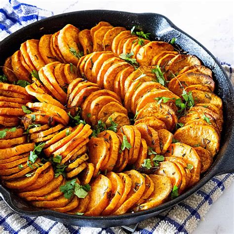 Sliced Baked Sweet Potato Recipe