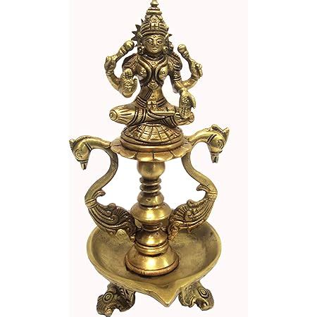 Buy Aesthetic Decors Laxmi Oil Lamp with Dancing & 2 Swan Showpiece ...