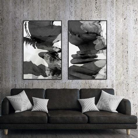 Framed Wall Art Painting Set of 2 on Canvas, Titled: Warped ...