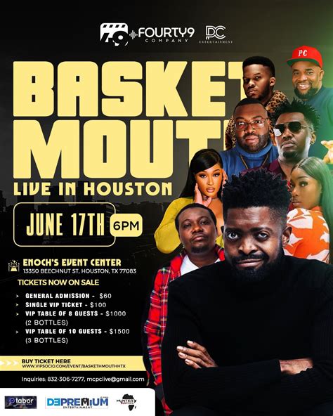 Baskethmouth live in Houston TX at Enoch's Event Center , Jun 17, 2023 ...