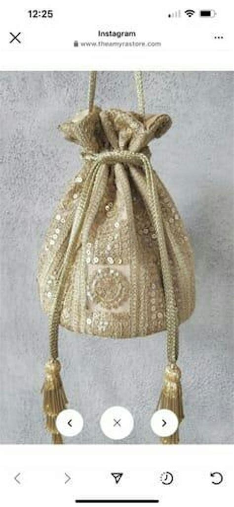 Buy AMYRA Bella Gold Potli bag Online in India - The AMYRA Store