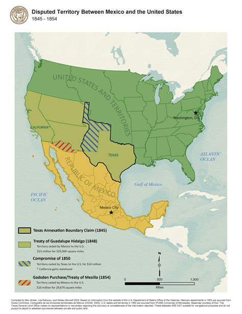 Us And Mexico Map Together Mexican American War Map Hi Res Stock