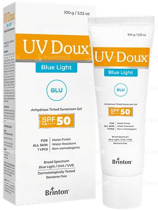 Uv Doux Blue Light Spf 50 Pa Sunscreen Gel 100gm - Uses, Side Effects ...