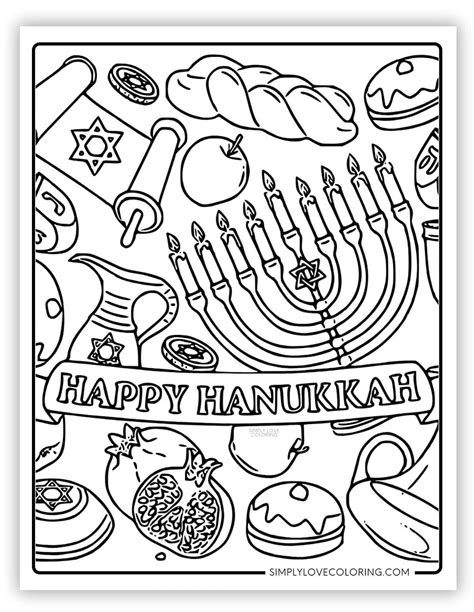 Hanukkah Coloring Pages (Free PDF Printables) - Simply Love Coloring