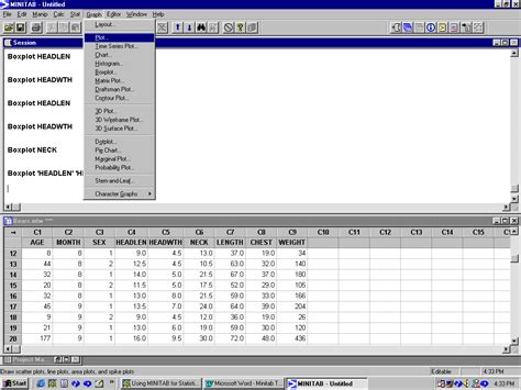 Minitab Basic Tutorial 的图像结果