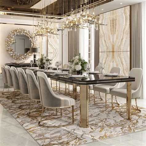 Large Contemporary Rectangular Dining Table - Juliettes Interiors