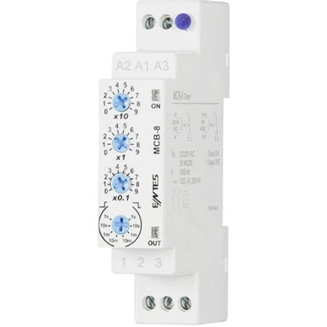 MCB-8 ENTES | ENTES MCB Series DIN Rail Mount Timer Relay, 12 → 240V ac ...