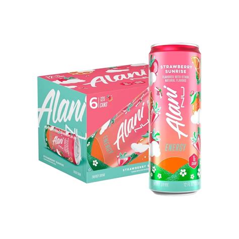 Alani Nu Energy Drink Strawberry Sunrise 12oz (6 Pack) - Walmart.com