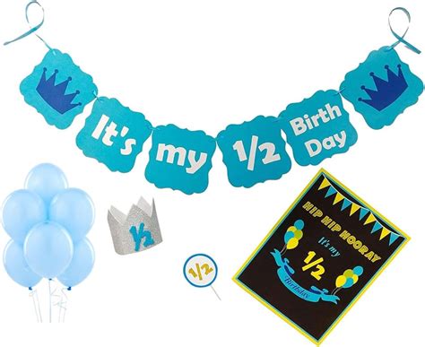 Party Propz Half Birthday Decoration Combo - 58Pcs Items Set For Half ...