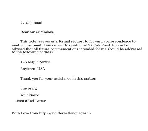 2 Examples of Forwarding Letter Format