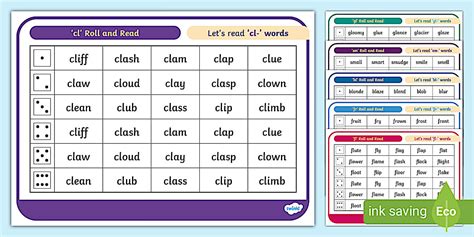 Consonant Blends Read and Roll Board Game Pack - Twinkl
