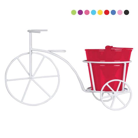 Metal Bicycle with Assorted color Bucket Planter – TrustBasket