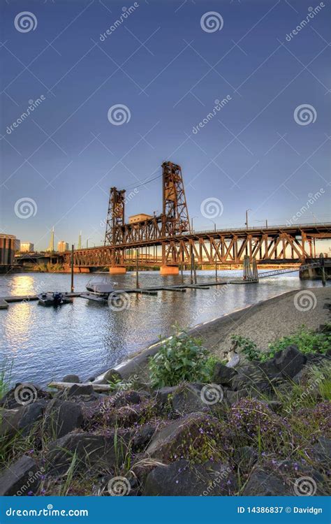 Steel Bridge Portland Oregon 4 Stock Image - Image of portland, train ...