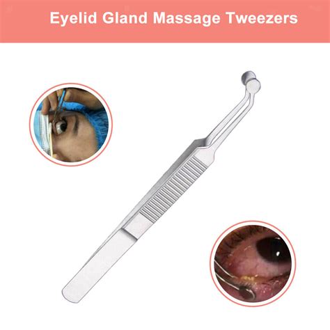 Premium Stainless Steel Meibomian Gland Expressor Forceps Eyelid Massa ...
