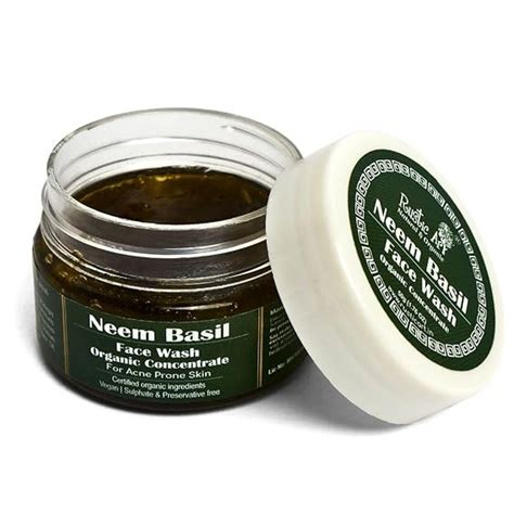 Rustic Art Organic Neem Basil Face Wash Concentrate | Anti acne ...
