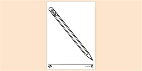 Pencil Colouring Sheet | Twinkl Resources