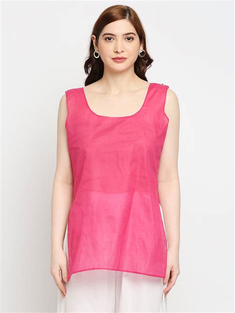 Lucknow Chikankari Hand Embroidered Kurta with Matching Inner, Georget ...