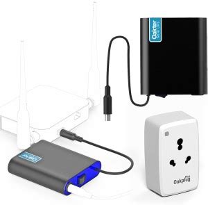 Oakter Combo Mini UPS (2 Nos.) Power Backup for WiFi Router With Smart ...