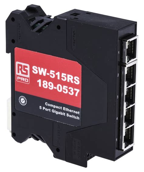 RS PRO | RS PRO DIN Rail Mount Industrial Ethernet Switch, 5 RJ45 Ports ...