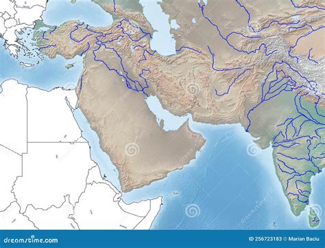Physical Map Of Southwest Asia