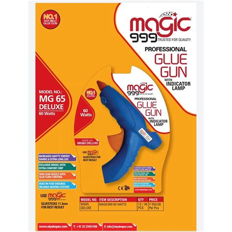 HOT MELT GLUE GUN 60 WATT | MAGIC999 | MG60 | Suppliers in India