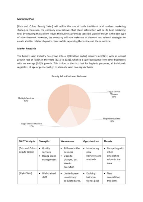 Beauty Salon Business Plan 的图像结果