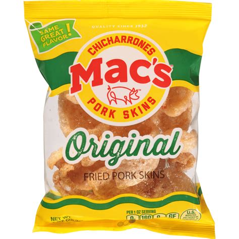 Mac's Pork Skins, Fried, Original (1 oz) Delivery or Pickup Near Me ...