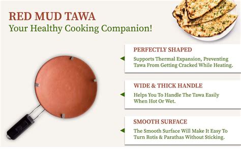 Buy Red Mud Tawa - Authentic Clay Cookware – Organic Gyaan