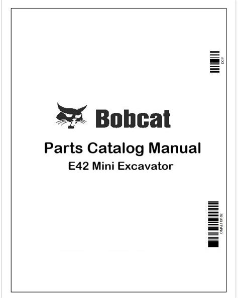 Bobcat E42 Mini Excavator Parts Manual | Instant PDF