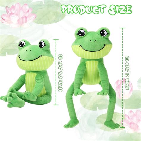 Buy Frog Stuffed Animal 17 Inches Plush Frog Toy Soft Cuddly Cute Green ...