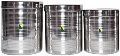 Buy Sumeet Stainless Steel Vertical Canisters/Ubha Dabba/Storage ...