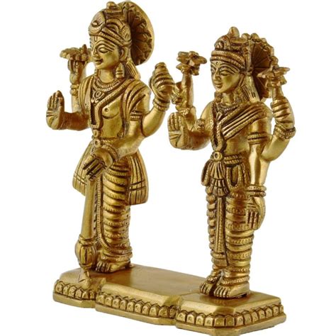 Brass Laxmi Vishnu Narayan Statue – The Advitya