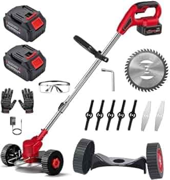 YAGZON Electric Cordless Weed Trimmer, 3-in-1 Grass Trimmer Brush ...