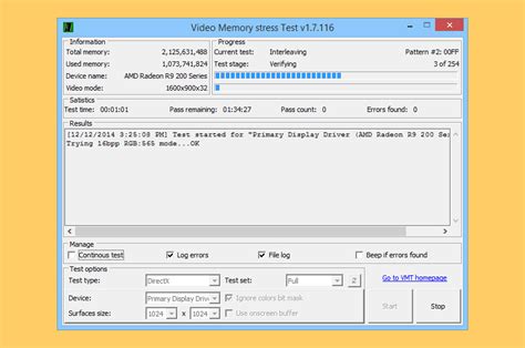 GPU Memory Test 的图像结果
