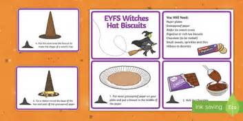 EYFS Witches' Hats Biscuits Recipe Cards (teacher made)