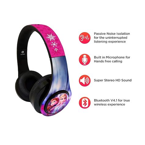 Buy Wireless Bluetooth On Ear Headphones with Mic Elsa, Anna Frozen 2 ...