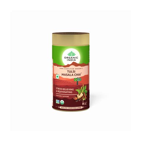 Organic India Tulsi Masala Chai Powder 100 gm - Multimedicos