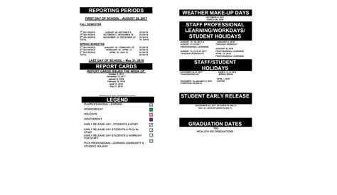 Perez Elementary - School District Instructional Calendar - Mcallen Isd ...