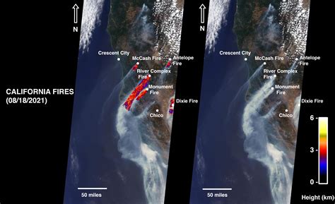 NASA's MISR Instrument Sees California Wildfire Smoke Plumes From Space ...