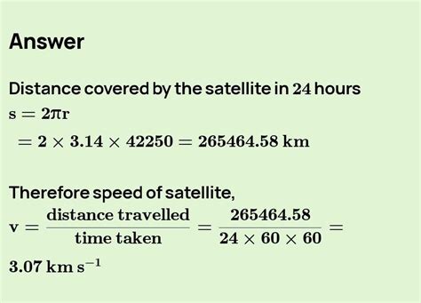 An artificial satellite is moving in a circular orbit of radius 42.250 ...