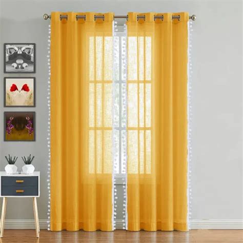 Buy Solid Sheer Window Curtains Online in India - Homemonde