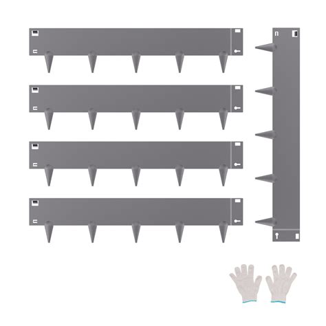 Rust-Resistant Steel Lawn Edging Kit, 5-Pack of 39-Inch Long Borders ...
