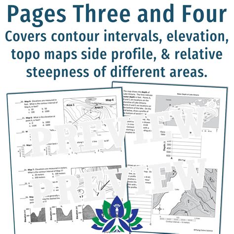 Topographic Map Worksheet 的图像结果