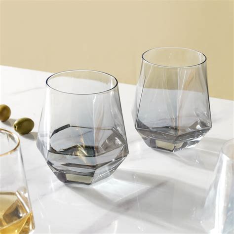 Hexagon Tumbler Glass Set of 2